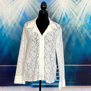 Lace zip top Stretch!